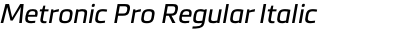 Metronic Pro Regular Italic